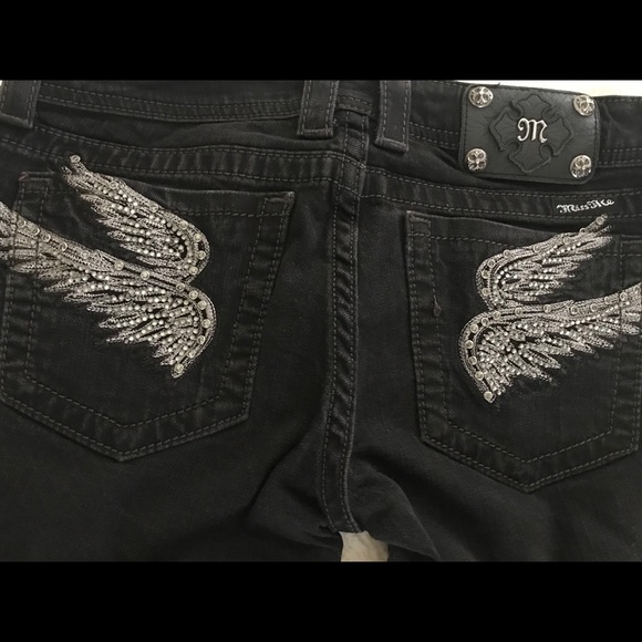 Miss Me designer jeans ~ Size 29, black - Picture 2 of 6